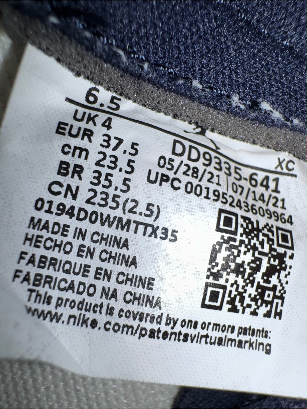 Nike Air Jordan 1 Mid Pink Navy (DD9335-641) Women’s 6.5 Pink Patent Leather - Picture 14 of 17